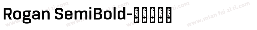 Rogan SemiBold字体转换